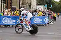 Bradley Wiggins on his British-national championship themed Bolide (prior to his 2014 World championships win)