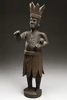 Cigar store Indian made c. 1750 and used to advertise a tobacconist's shop in England until 1900