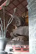 The Great Buddha of Tōdai-ji, at a Kegon Buddhist temple in Nara, Japan.