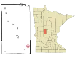 Location of Burtrum, Minnesota