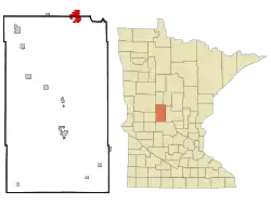 Location of Staples, Minnesota