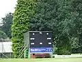 View of the scorers hut.