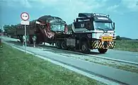 NG 85 6x6 heavy tractor with a crashed train