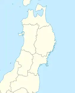 Map showing the location of Takata Matsubara