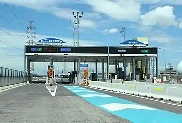 Tollbooths are placed at most of the entrances and exits of Japanese expressways.