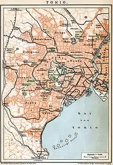 Image 9A German map of Tokyo from 1896 (from History of Tokyo)