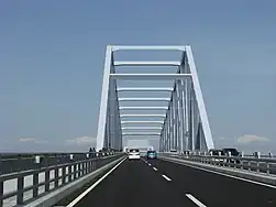 The bridge as seen from the roadway