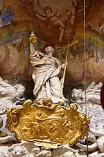 Baroque cartouche of the El Transparente altarpiece, Toledo Cathedral, Toledo, Spain, designed and made by Narciso Tomé, 1729-1732