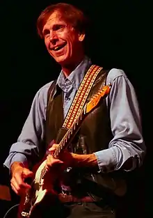 Leadon in 2016, performing with Mudcrutch