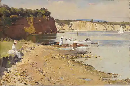 Slumbering Sea, Mentone 1887, oil on canvas by Tom Roberts.