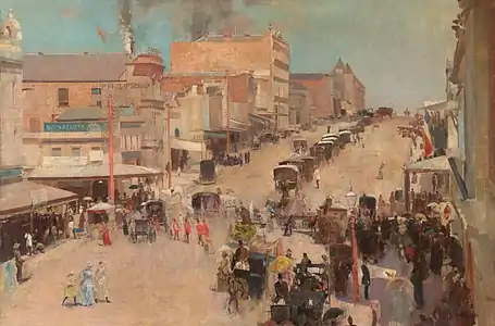 Allegro con brio: Bourke Street west, 1886, National Gallery of Australia
