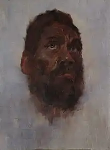 Tom Roberts, Aboriginal Head – Charlie Turner, 1892