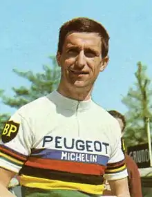 Tom Simpson in his 1966 cycling uniform