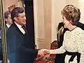 Tom Skinner meeting Nancy Reagan.