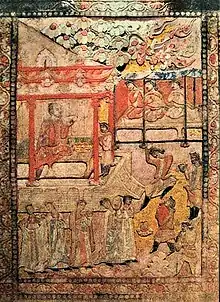 Tomb panel showing a banquet with Sogdian dance and music.