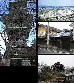 Left: Okameyama Shinrin Park; Right: View from Symphony Tower, Uchigasaki Shozo, Kame Sugi