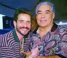 Olivencia and Frankie Ruiz at a concert in Mayagüez, Puerto Rico in 1996