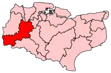 An outline map of political and administrative divisions