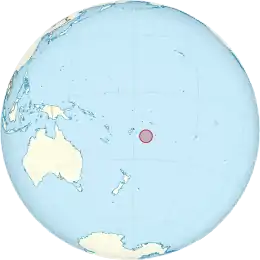 Location of the Kingdom of Tonga with present day borders shown.