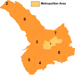Tongliao divisions: Jarud Banner is 6 on this map