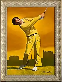 Joe Austen golf portrait of Tony Jacklin CBE, within The Gallery of Champions