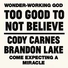 "Too Good to Not Believe" single cover