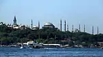 A vapur with the Topkapı Palace, Hagia Sophia and the Blue Mosque in the background