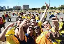 Image 13Colombian fans at the 2014 FIFA World Cup (from Culture of Colombia)