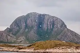 Torghatten Mountain taken from Viking Sea