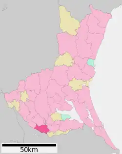 Location of Toride in Ibaraki Prefecture