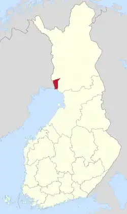 Location of Tornio in Finland