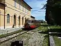 Historic diesel railcar at Torrenieri-Montalcino.