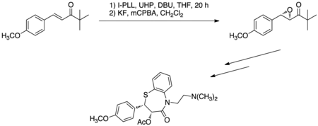 The Juliá–Colonna Epoxidation has been applied to the Total Synthesis of Diltiazem