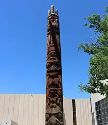 Totem pole by Lelooska Smith at Denver Museum of Nature and Science