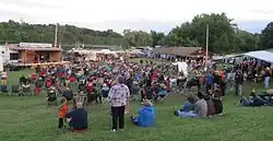 Bluegrass fans in the concert area at the 2014 Tottenham Bluegrass Festival