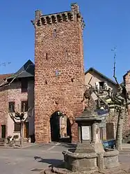 The entrance gate in Clairvaux-d'Aveyron