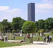 The tower seen from the Jardin du Luxembourg