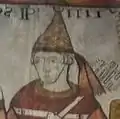 Clement IV in a 13th century fresco in Pernes-les-Fontaines, France