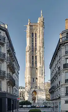 The Tour Saint-Jacques a surviving example of Flamboyant Gothic (1509–22)