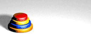 A version of the Tower of Hanoi utilizing four discs.