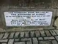 Albany Town Hall foundation stone