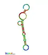 tp2:  Secondary structure taken from the Rfam database. Family RF02030