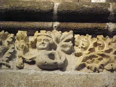 Part of the frieze running around the nave and under the triforium