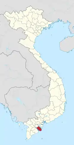 Location of Trà Vinh within Vietnam