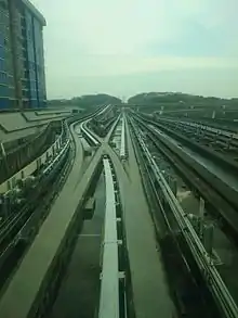 Junction in track of Singapore LRT