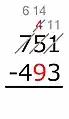 4 − 9 = not possible.So we proceed as in step 1.