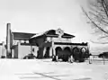 Train depot in Milford, Utah, during the winter of 1936-1937