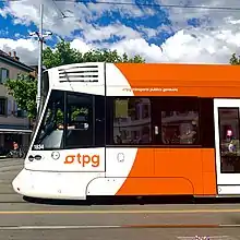 A Stadler Tango tramcar used by TPG.