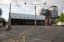 Camberwell tram depot shed, 2022