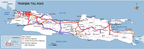 Toll Networks in island of Java